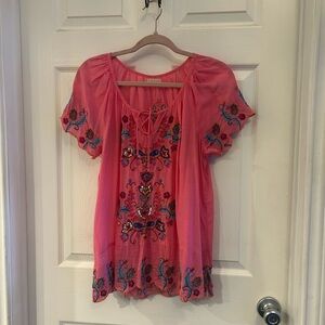 Gorgeous Pink Embroidered Blouse
